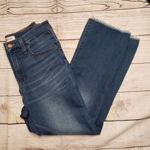 MADEWELL Cali Demi-Boot Cut Fringe Raw Hem Denim Jeans 29
